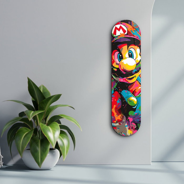 Wallity Mario Fan Art Pintura Decorativa de Vidrio Templado Wallity Mario Fan Art Pintura Decorativa de Vidrio Templado